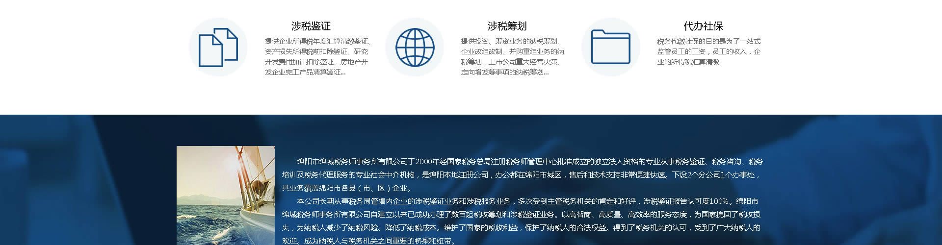 绵阳网站建设、网页设计案例展示-绵城税务师事务所